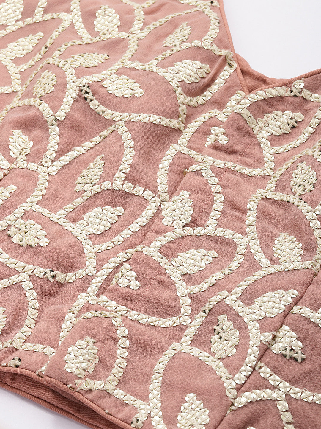 Bollywood Vogue Ready To Wear Pink Embroidered Lehenga Set - Additional View 2