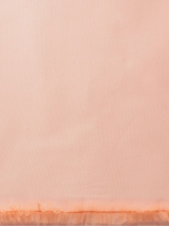 Bollywood Vogue Ready To Wear Baby Pink Organza Embroidered Lehenga - Additional View 2