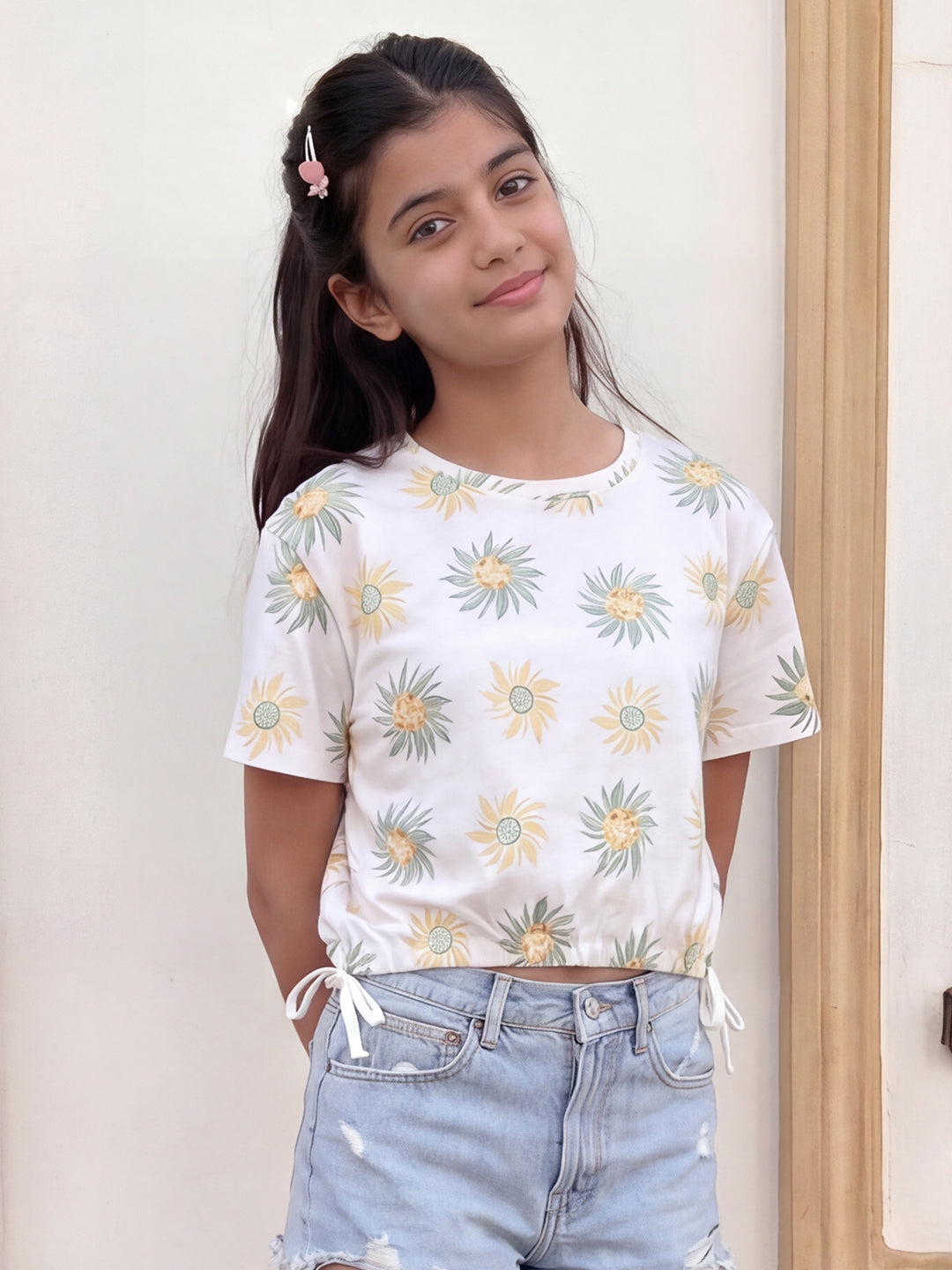 Lil Tomatoes Girls Cotton Top - White
