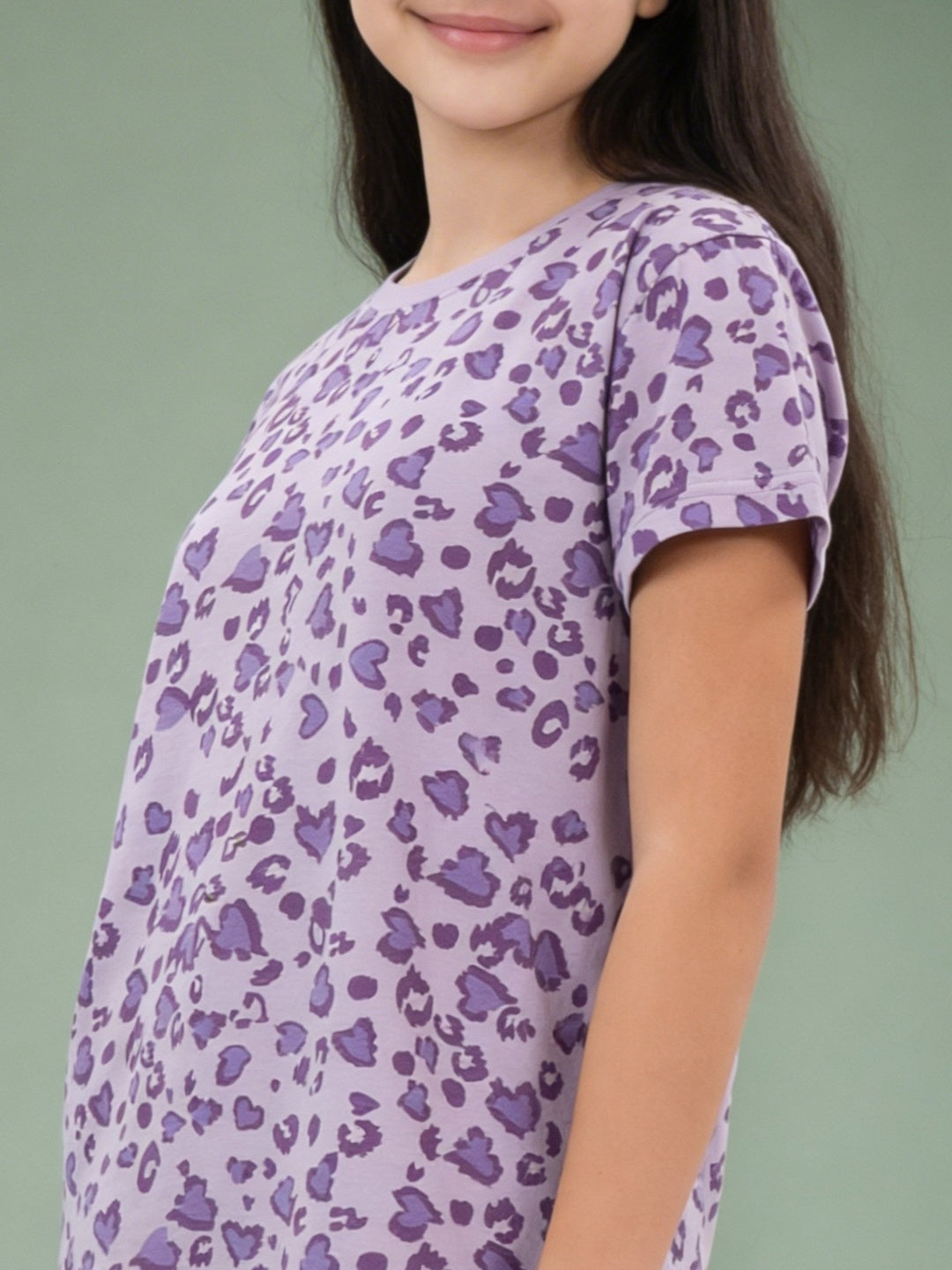 Lil Tomatoes Girls Cotton Night Suits - Lilac