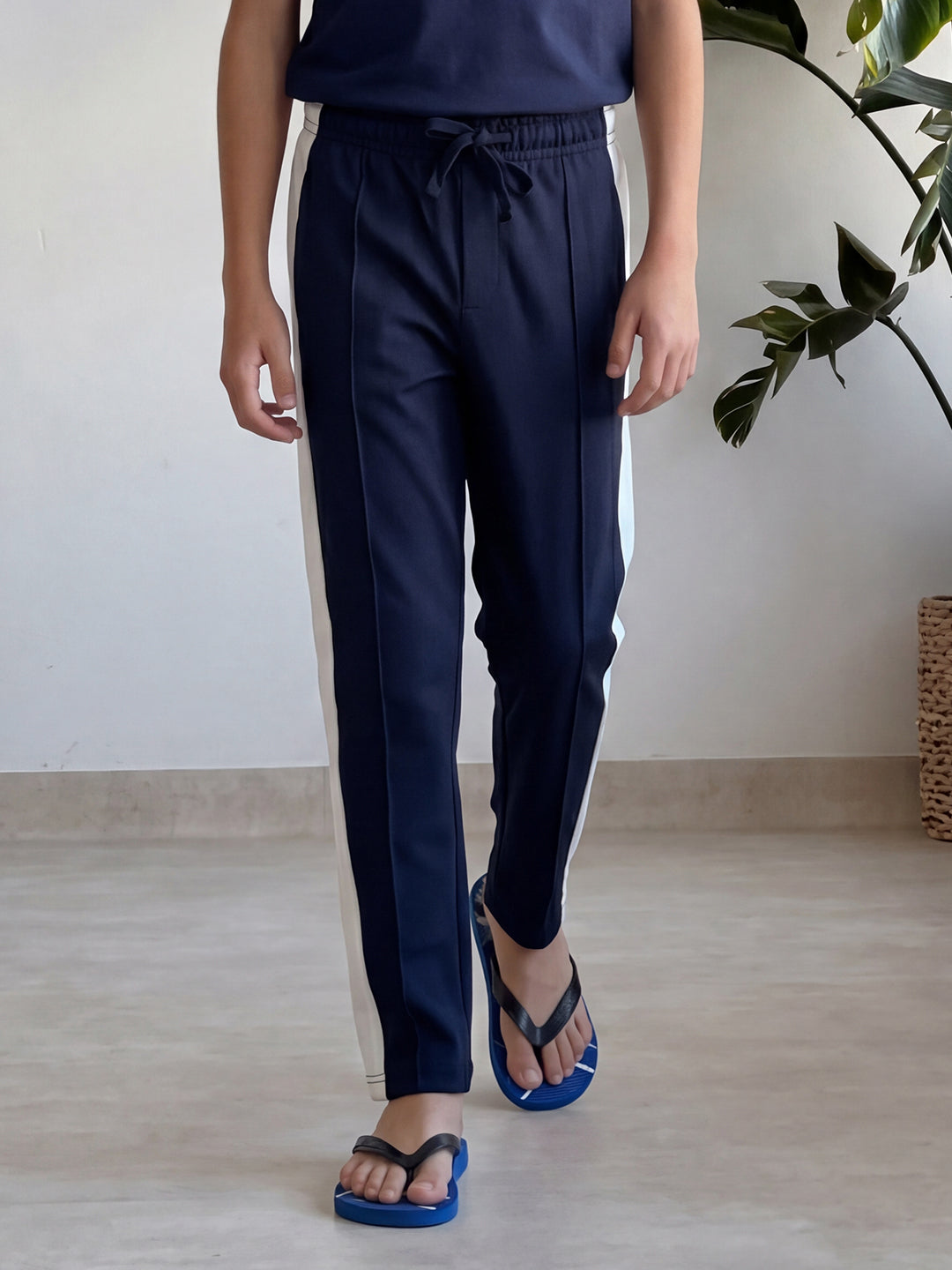 Lil Tomatoes Boys Cotton Looper Trackpant - Navy Blue