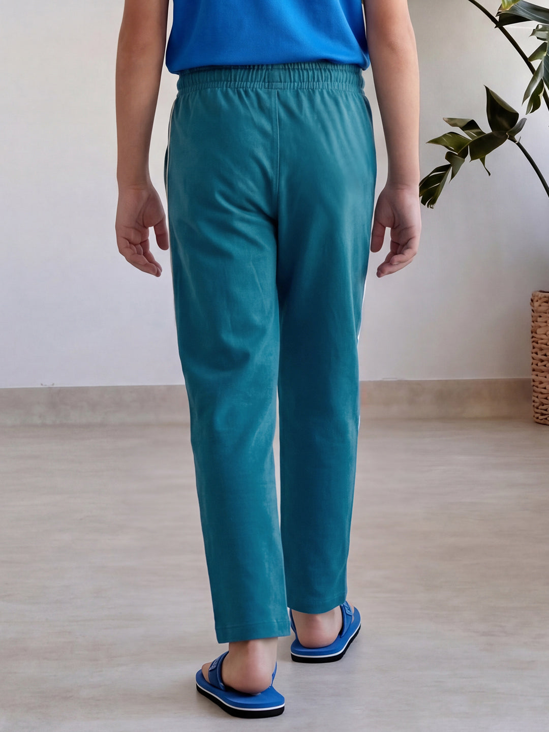 Lil Tomatoes Boys Cotton Looper Trackpant - Teal