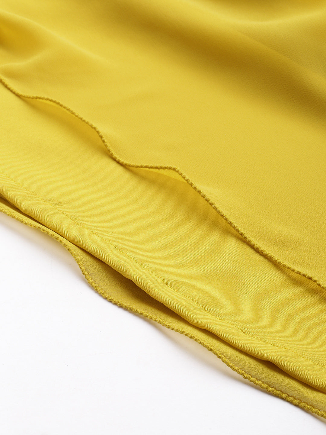 Bollywood Vogue Ready To Wear Mustard Sequins Embroidered Georgette Jumpsuit - Look Shot