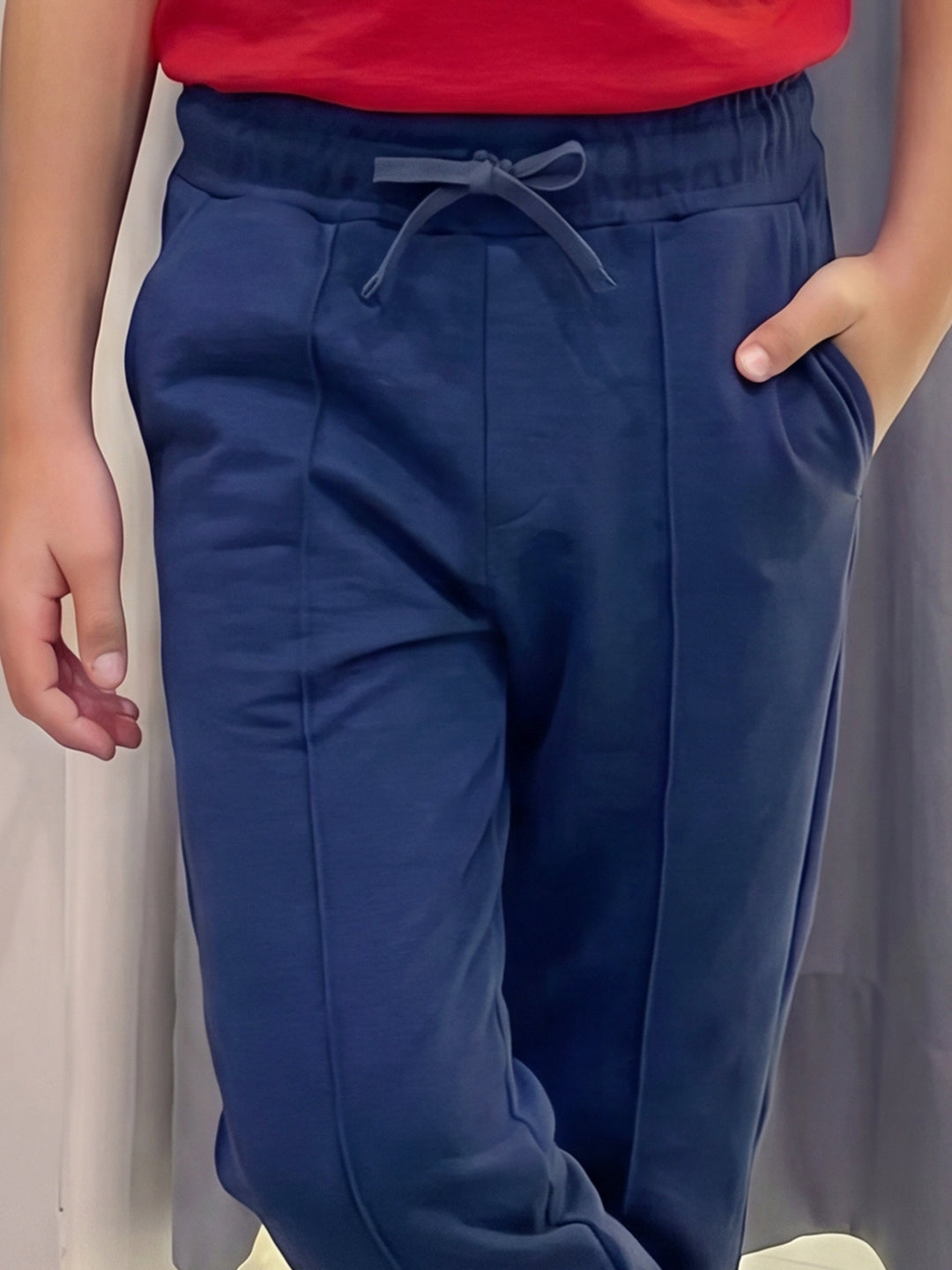 Lil Tomatoes Boys Cotton Looper Trackpant - Blue