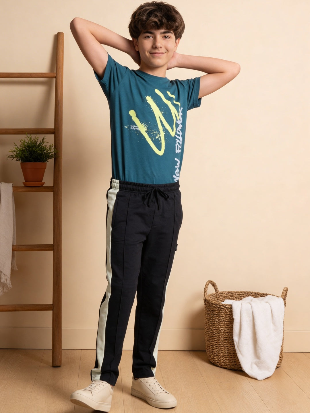 Lil Tomatoes Boys Cotton Looper Trackpant - Black