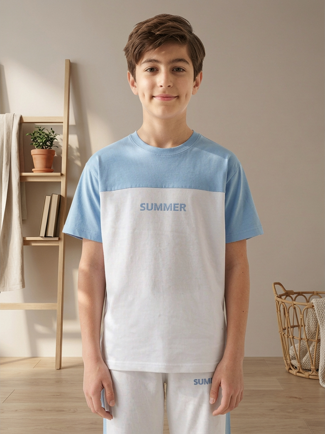 Lil Tomatoes Boys Cotton Night Suits - Ocean Blue