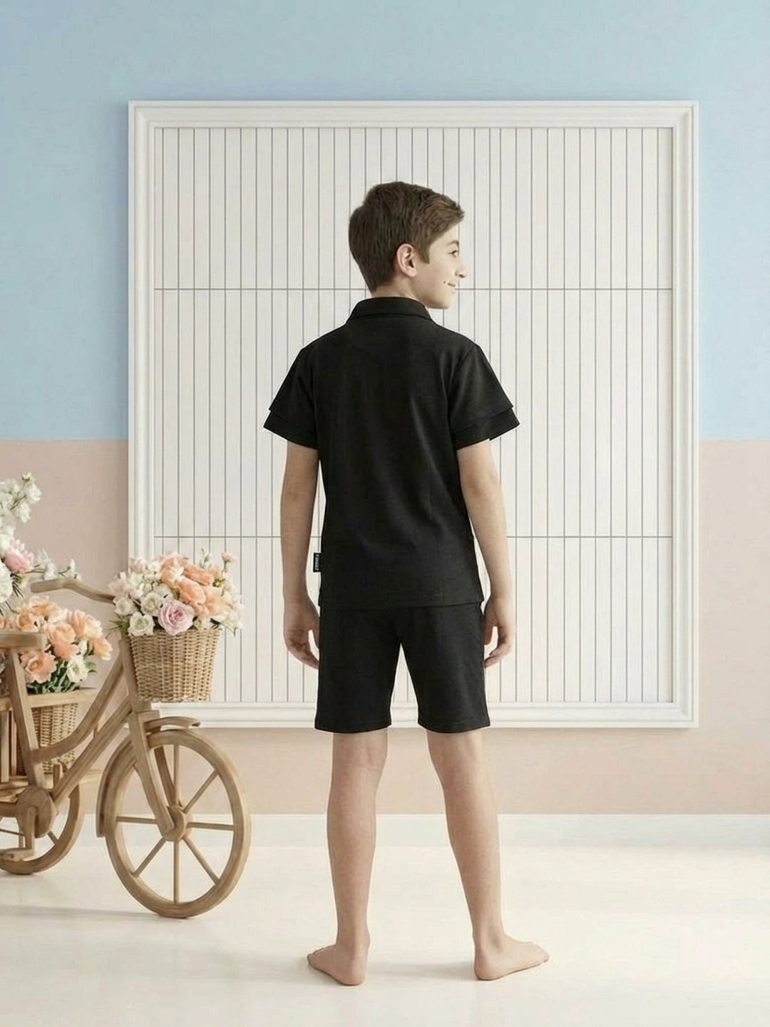 Lil Tomatoes Boys Cotton Night Suits - Black