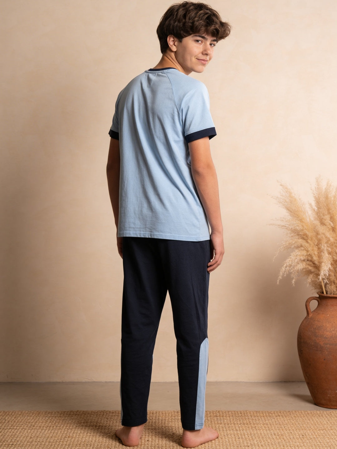 Lil Tomatoes Boys Cotton Night Suits - Ocean Blue
