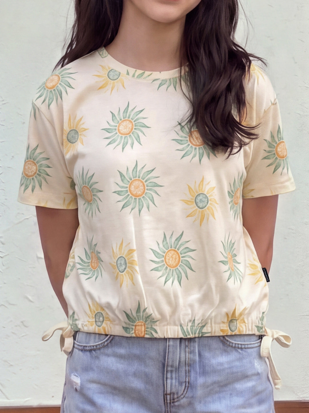 Lil Tomatoes Girls Cotton Top - Cream