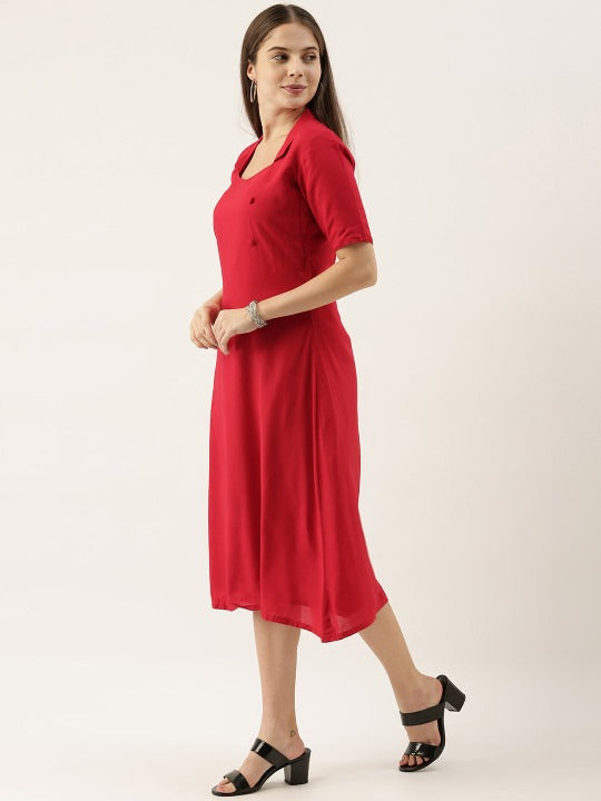 Bollywood Vogue Ready To Wear Pink Knee length Gown - Look Shot