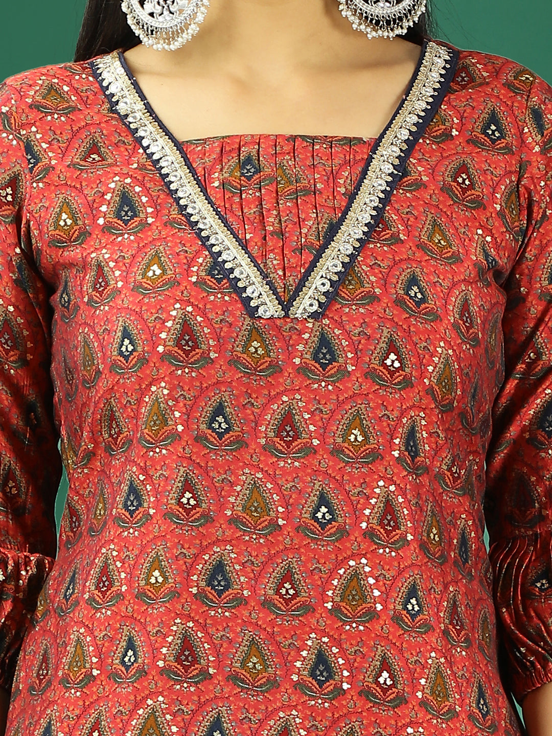 Bollywood Vogue Ready To Wear Pink Chanderi Modal Silk Kurta Set - Additional View 1