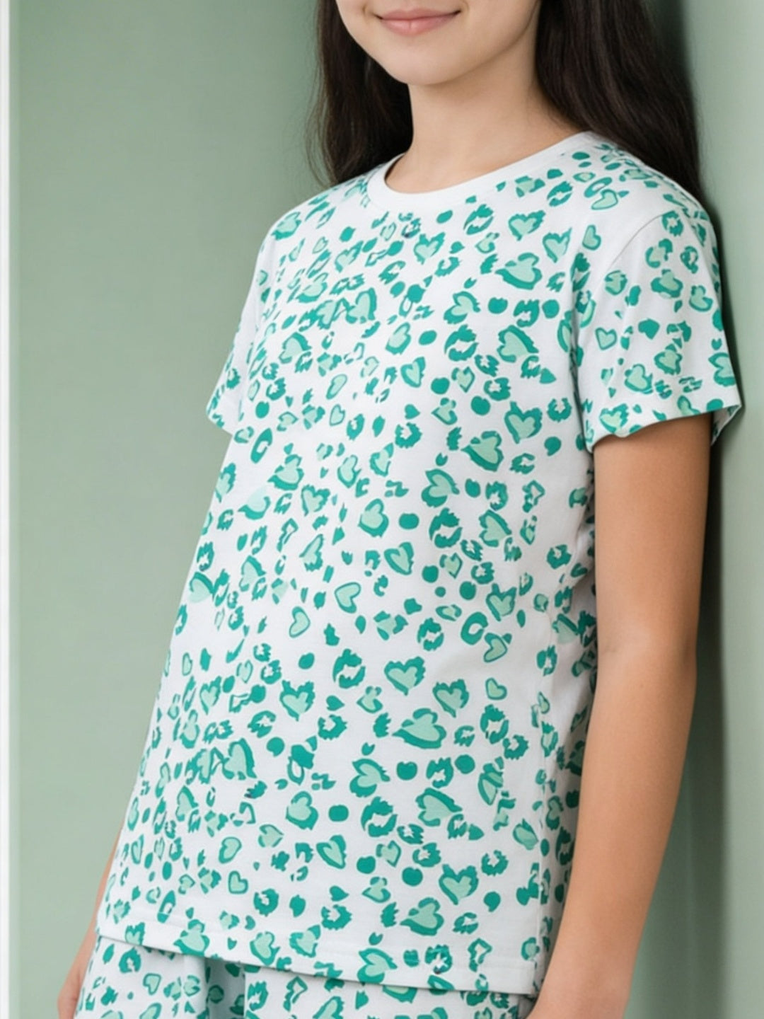 Lil Tomatoes Girls Cotton Night Suits - Mint Green