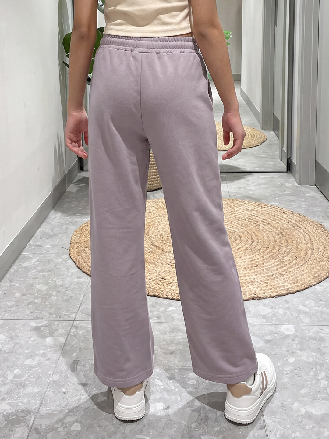Lil Tomatoes Girls Cotton Looper Trackpant - Violet