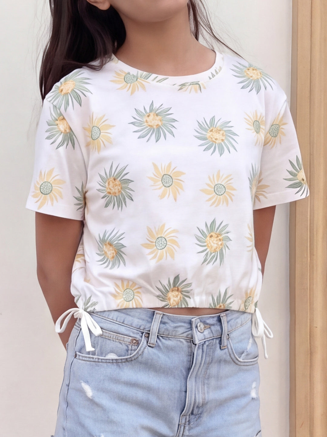 Lil Tomatoes Girls Cotton Top - White