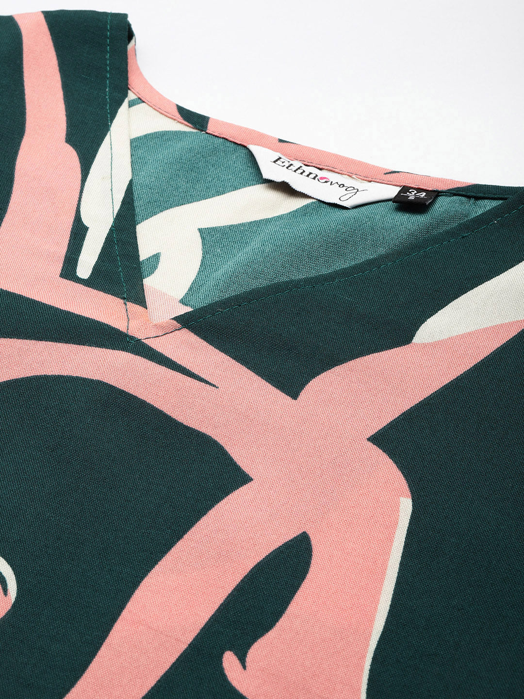 Bollywood Vogue Ready To Wear Green Rayon Printed Kurta Set - Look Shot