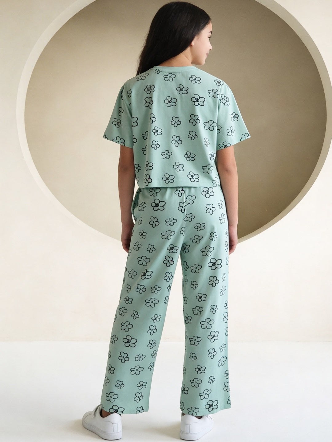 Lil Tomatoes Girls Cotton Night Suits - Light Green
