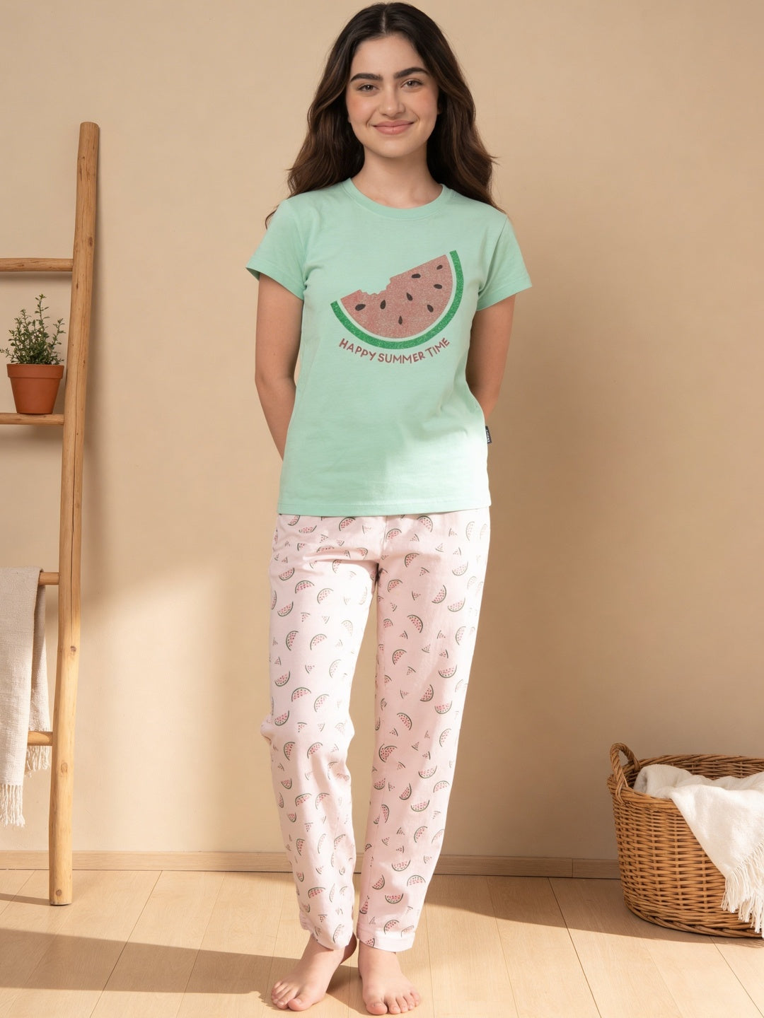 Lil Tomatoes Girls Cotton Night Suits - Green