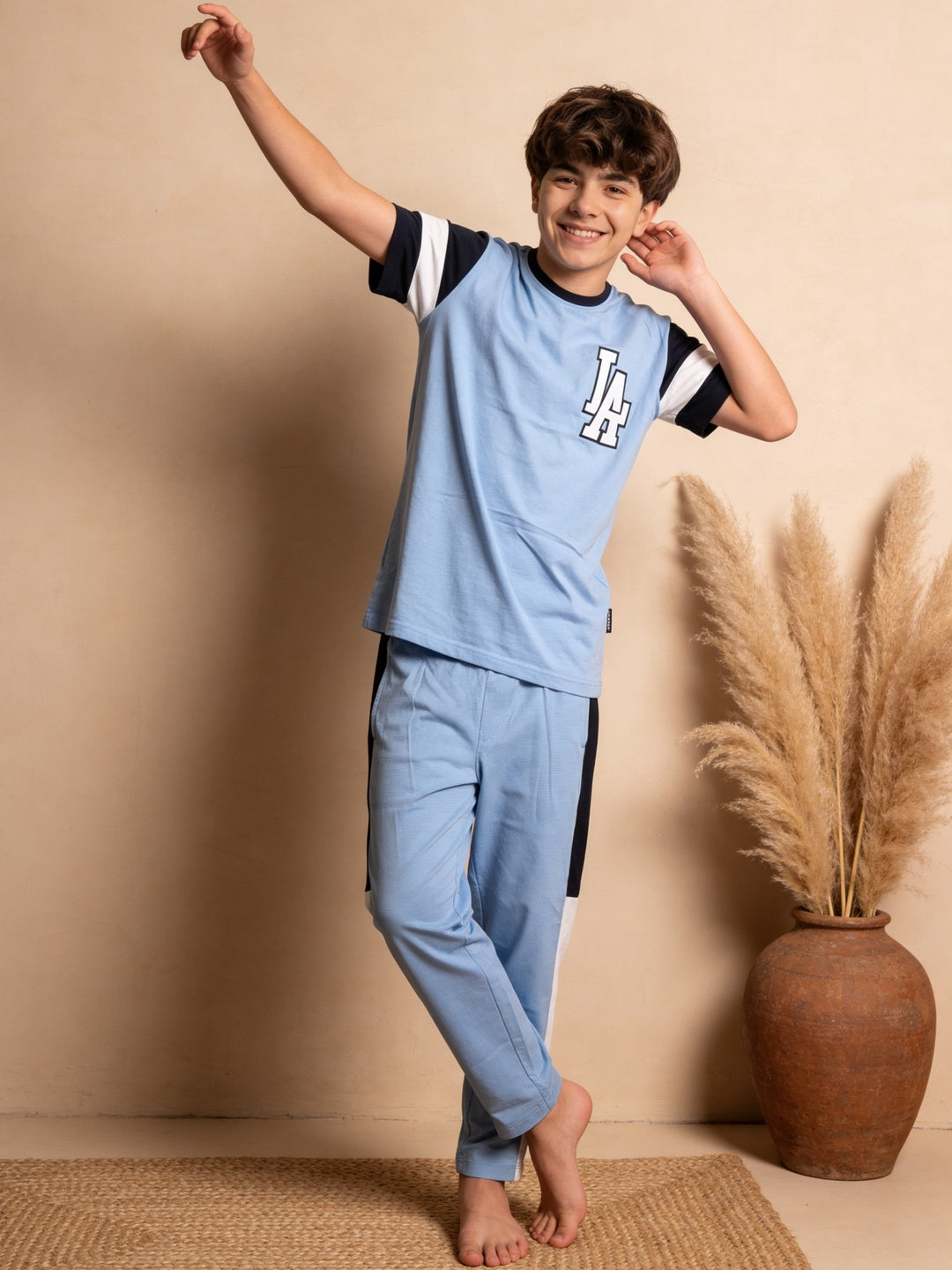 Lil Tomatoes Boys Cotton Night Suits - Ocean Blue