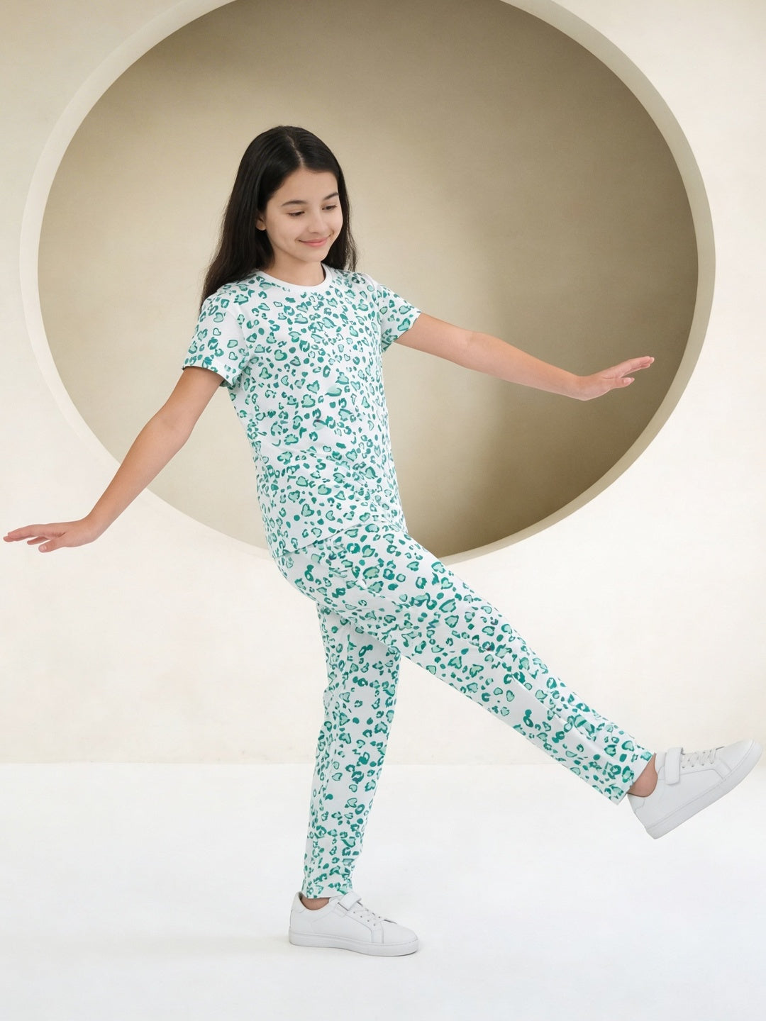 Lil Tomatoes Girls Cotton Night Suits - Mint Green
