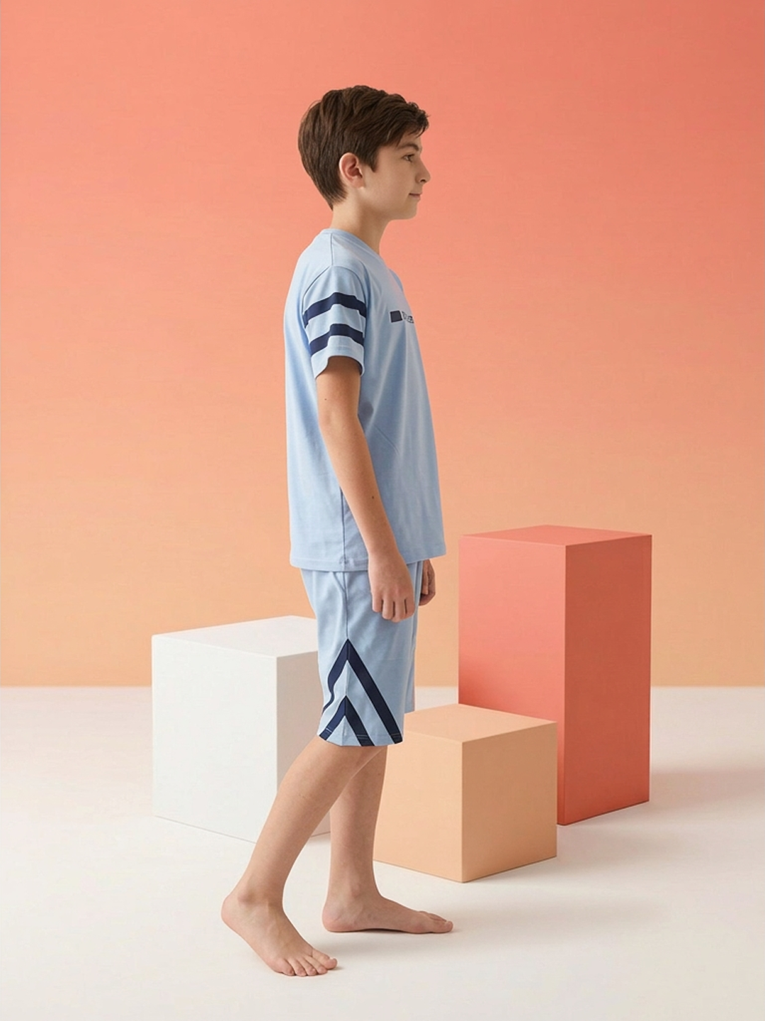 Lil Tomatoes Boys Cotton Night Suits - Ocean Blue