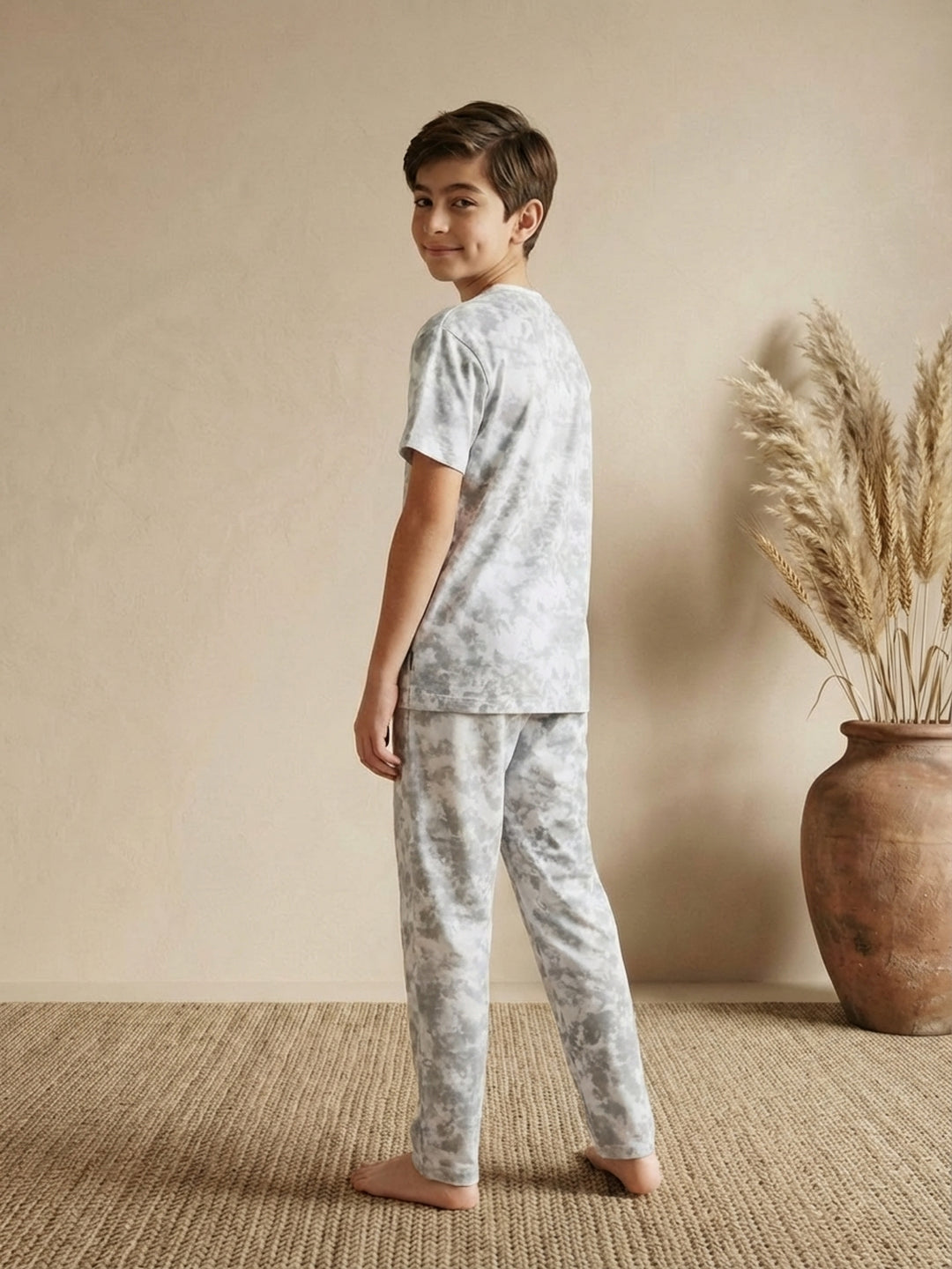Lil Tomatoes Boys Cotton Night Suits - Charcoal