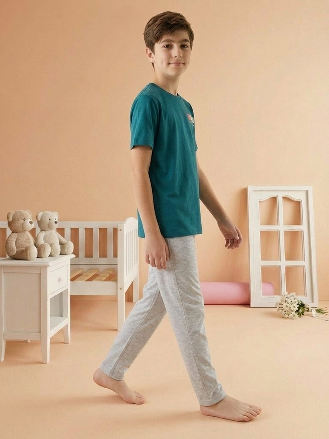 Lil Tomatoes Boys Cotton Night Suits - Teal