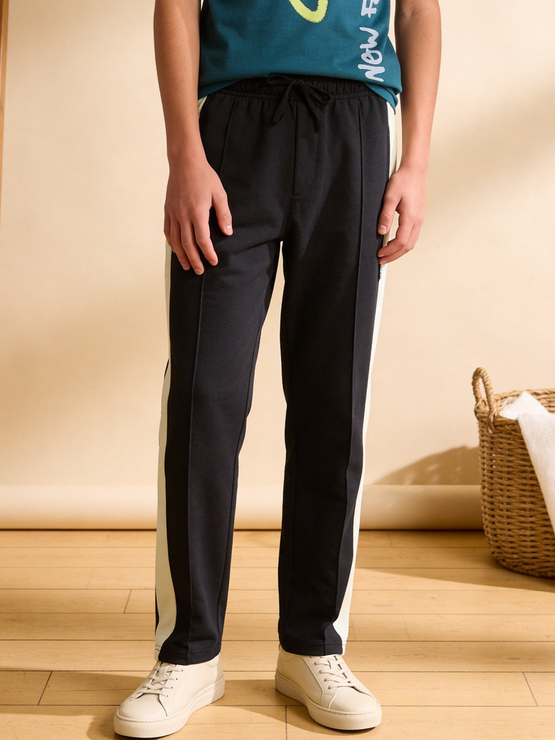 Lil Tomatoes Boys Cotton Looper Trackpant - Black