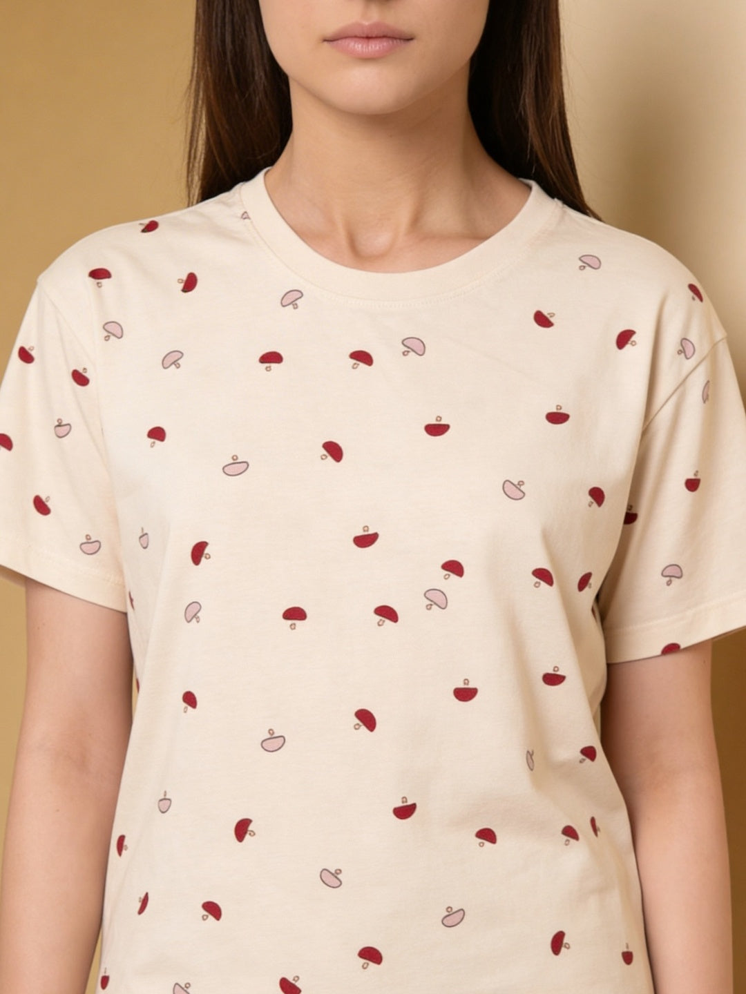 Lil Tomatoes Girls Cotton Night Suits - Cream