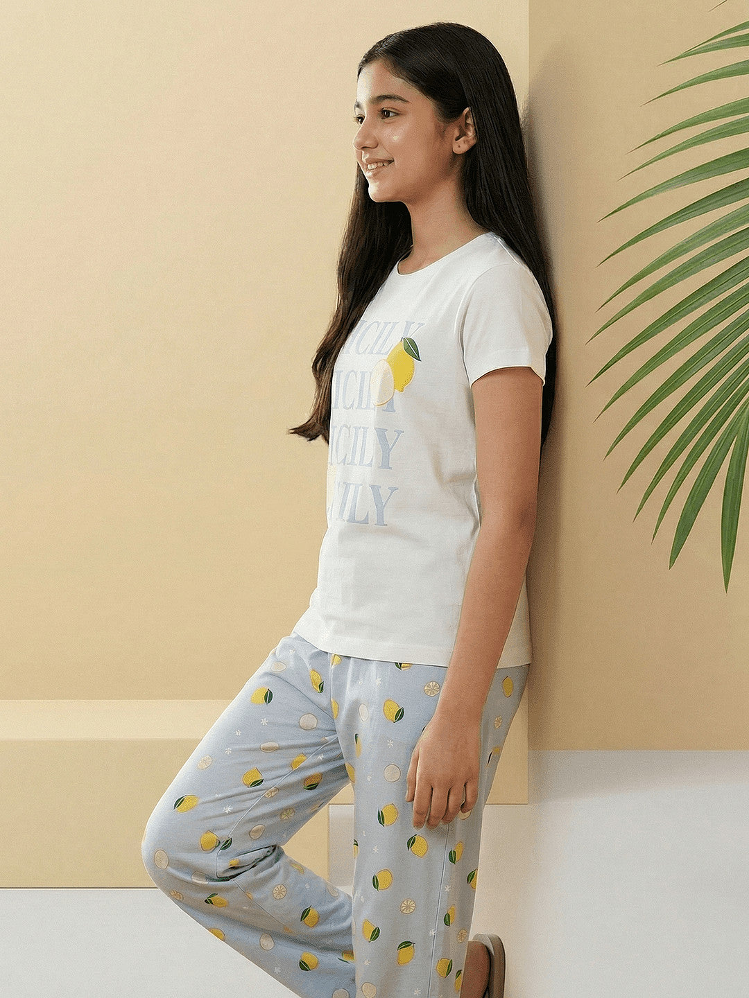 Lil Tomatoes Girls Cotton Night Suits - Powder Blue