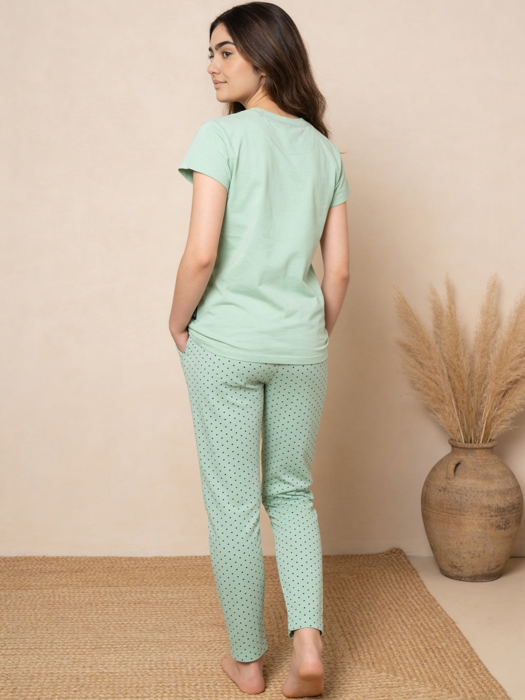 Lil Tomatoes Girls Cotton Night Suits - Light Green