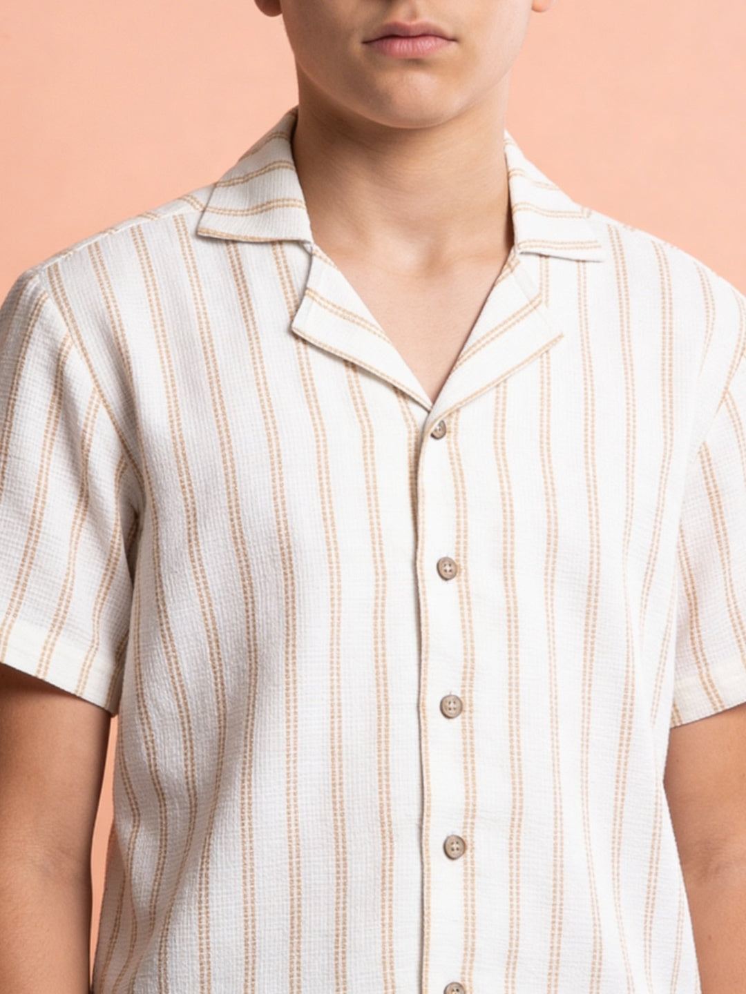 Lil Tomatoes Boys Cotton Shirt - White