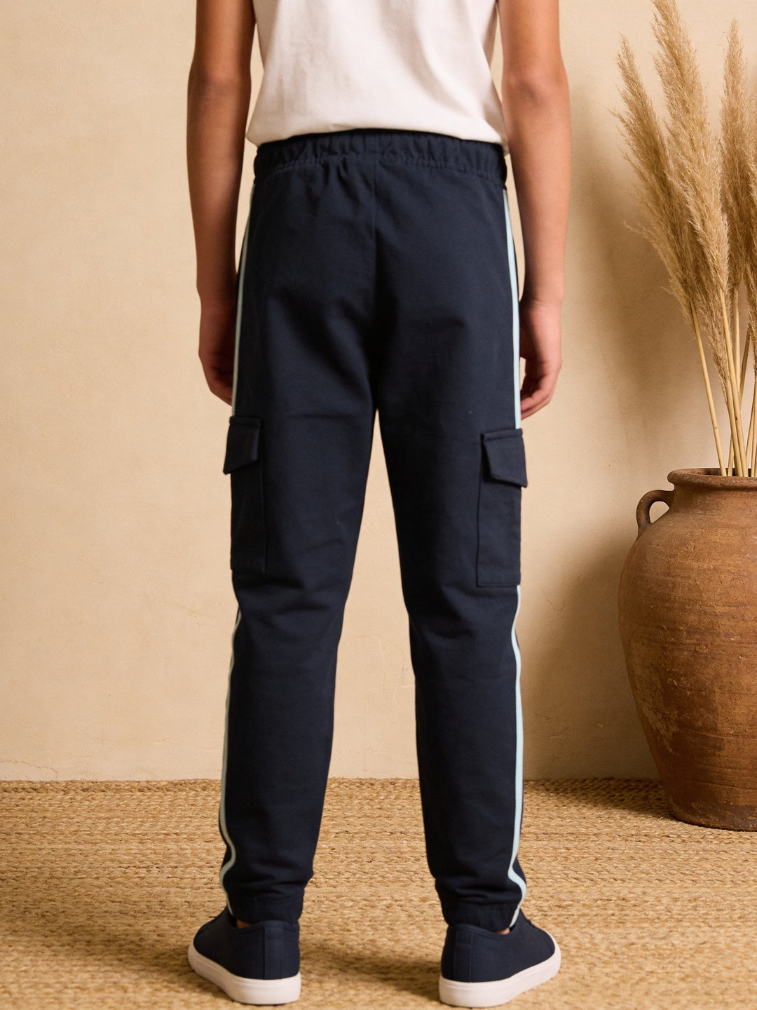 Lil Tomatoes Boys Cotton Looper Trackpant - Navy Blue