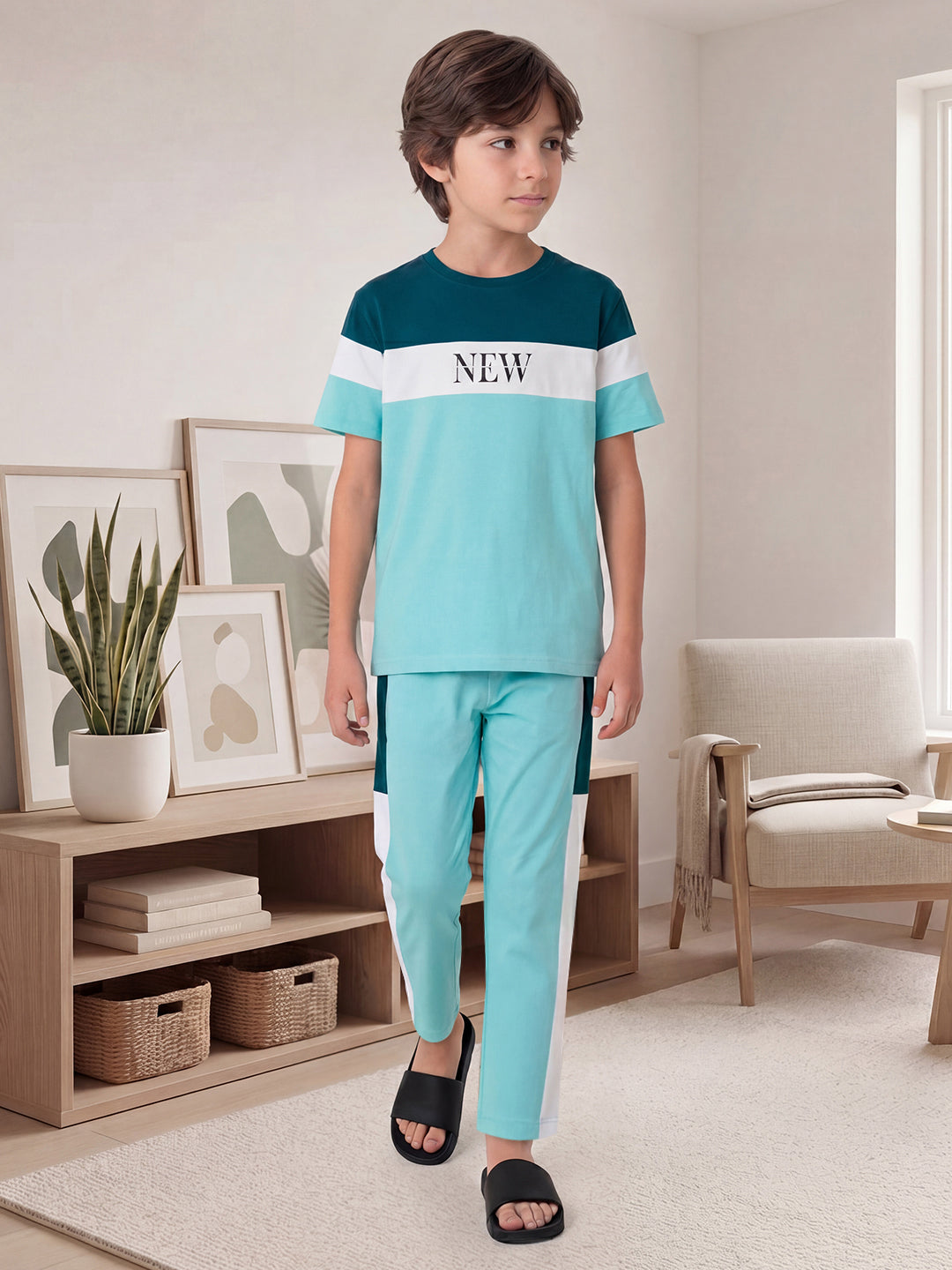 Lil Tomatoes Boys Cotton Night Suits - Teal