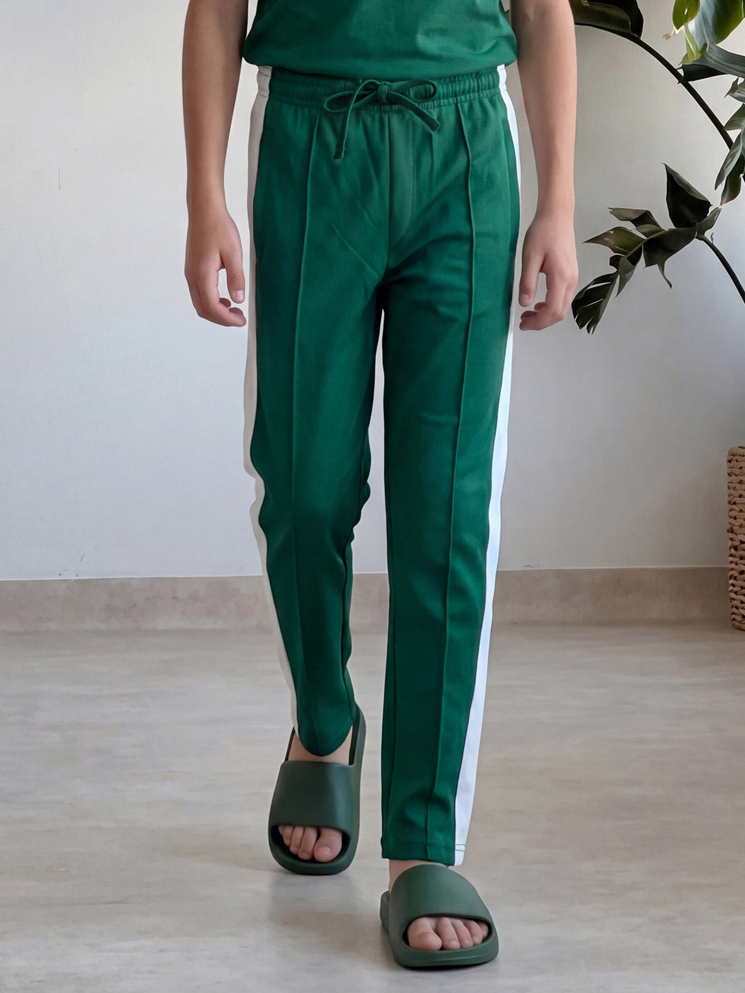 Lil Tomatoes Boys Cotton Looper Trackpant - Bottle Green
