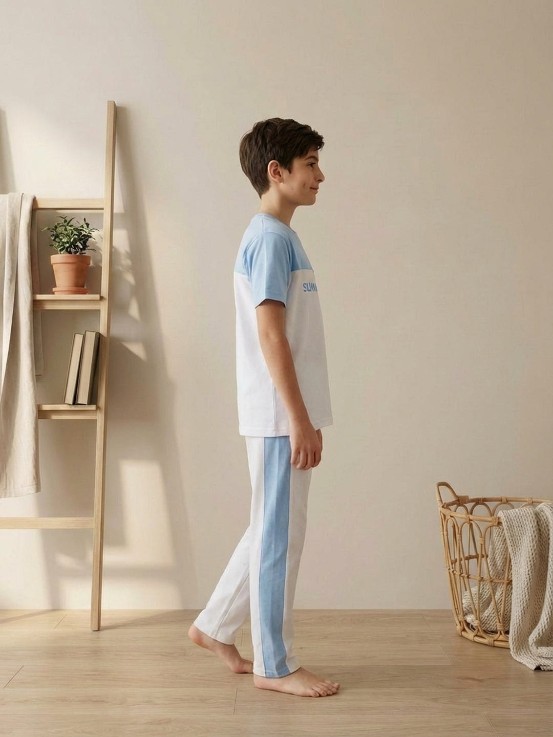 Lil Tomatoes Boys Cotton Night Suits - Ocean Blue