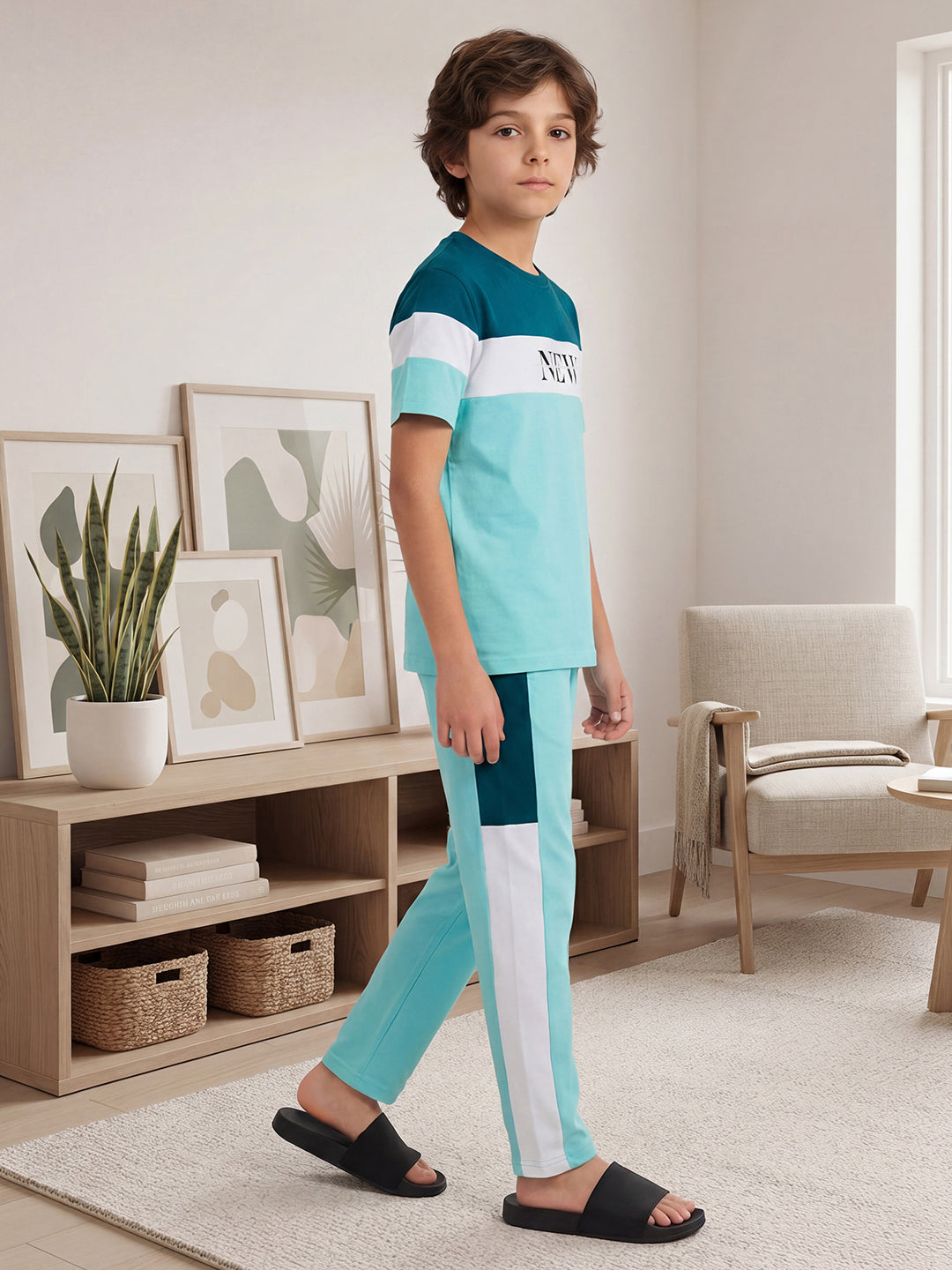 Lil Tomatoes Boys Cotton Night Suits - Teal