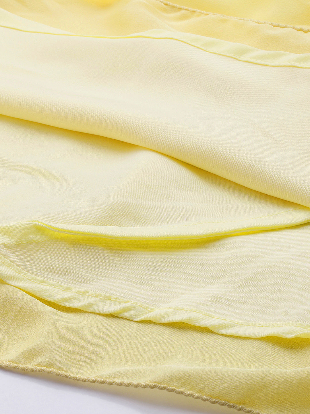 Bollywood Vogue Ready To Wear Yellow Embroidered Art Silk Gown - Look Shot
