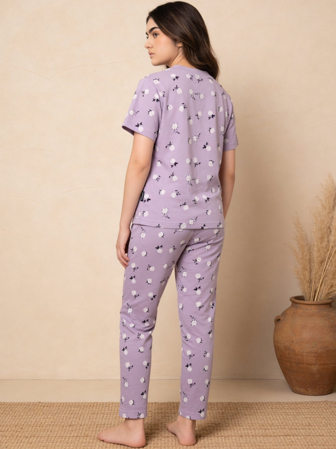 Lil Tomatoes Girls Cotton Night Suits - Purple