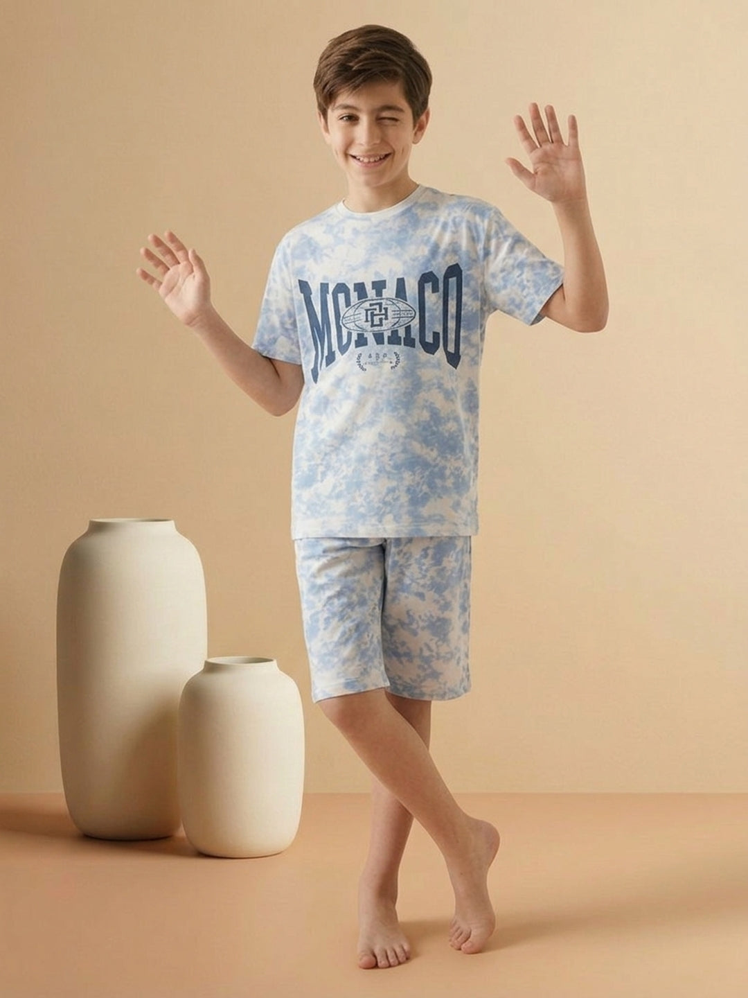 Lil Tomatoes Boys Cotton Night Suits - Blue