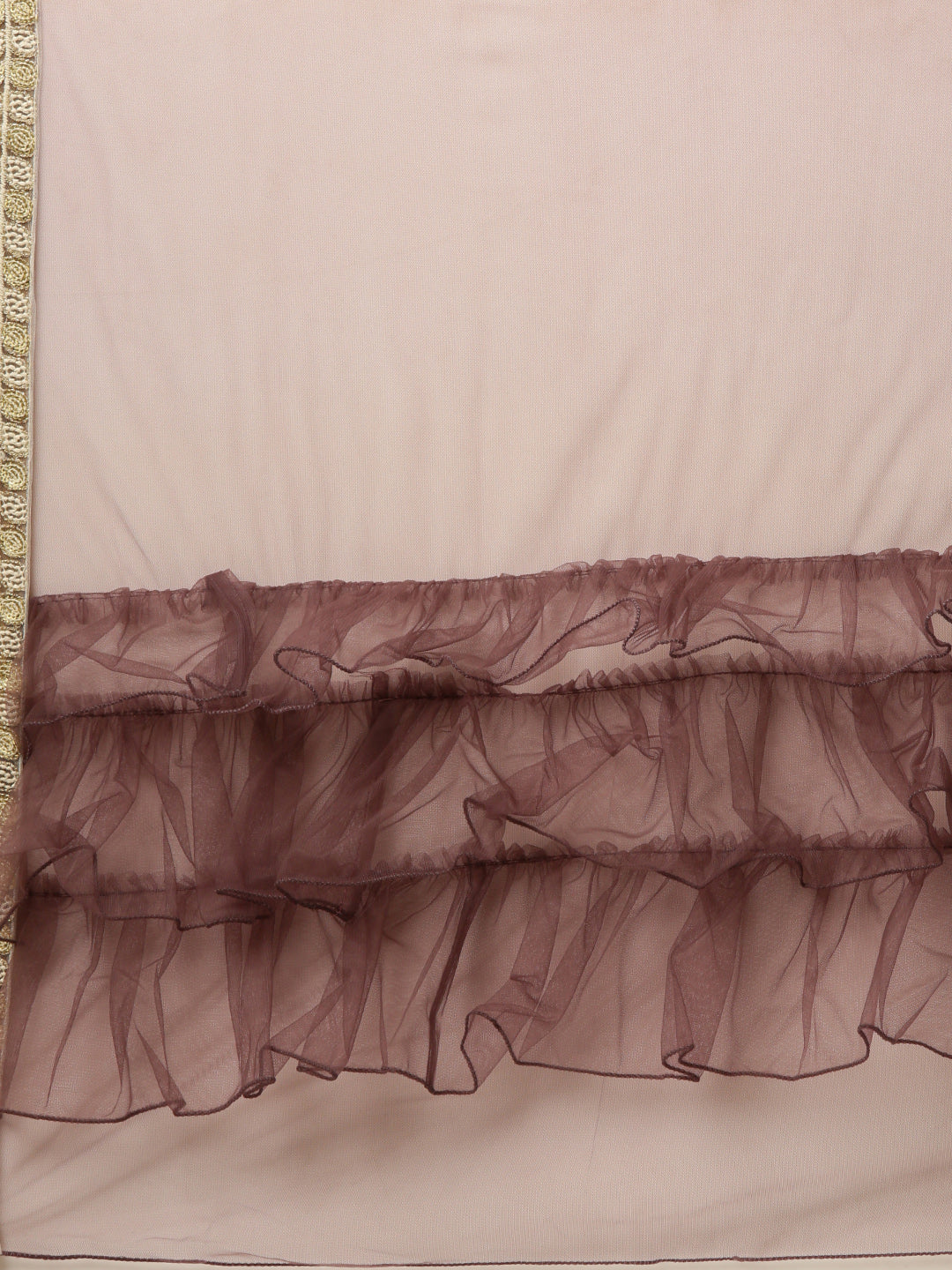 Bollywood Vogue Ready To Wear Mauve Digital Printed Organza Suit Set - Additional View 2