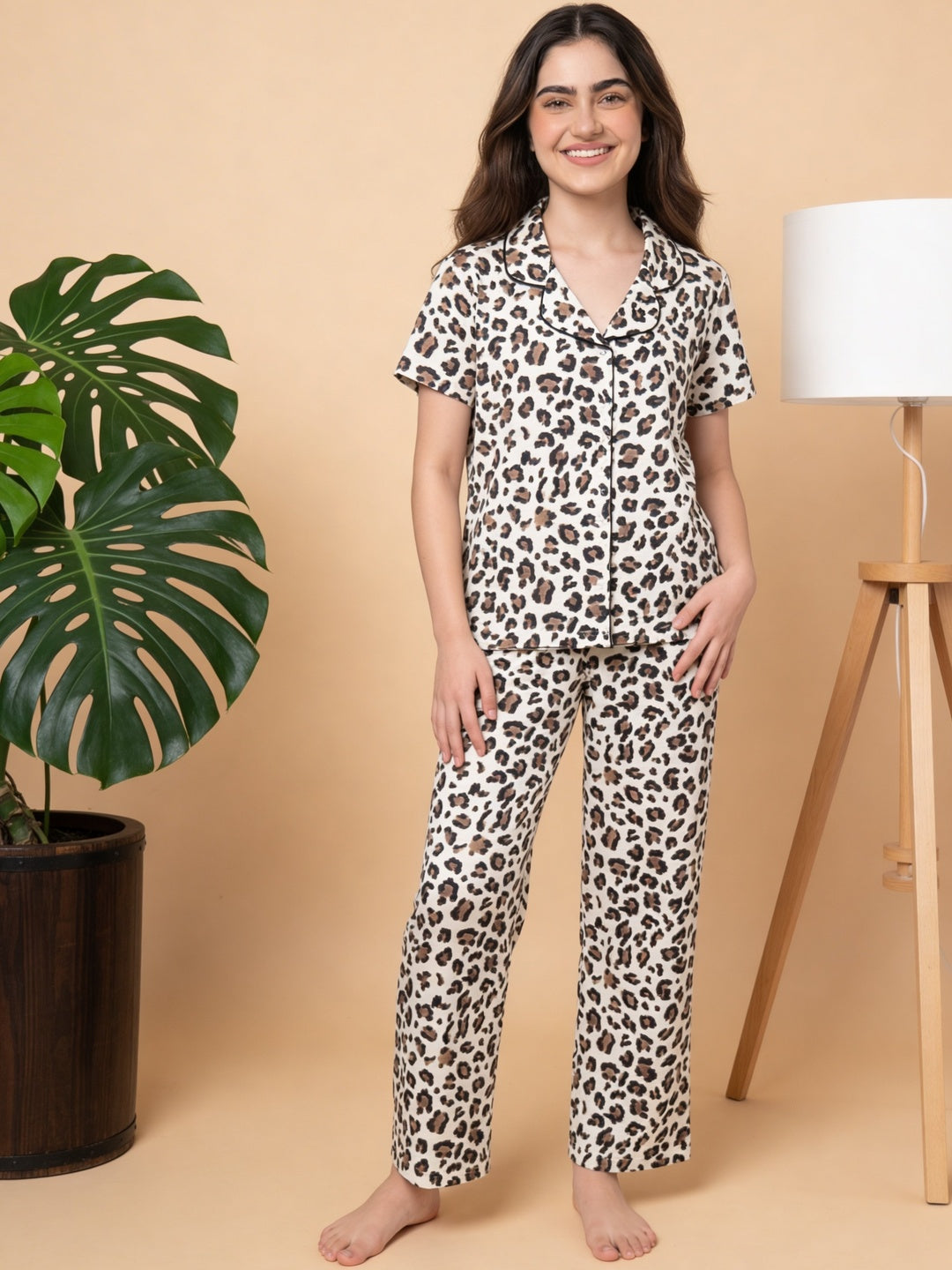 Lil Tomatoes Girls Cotton Night Suits - Cream