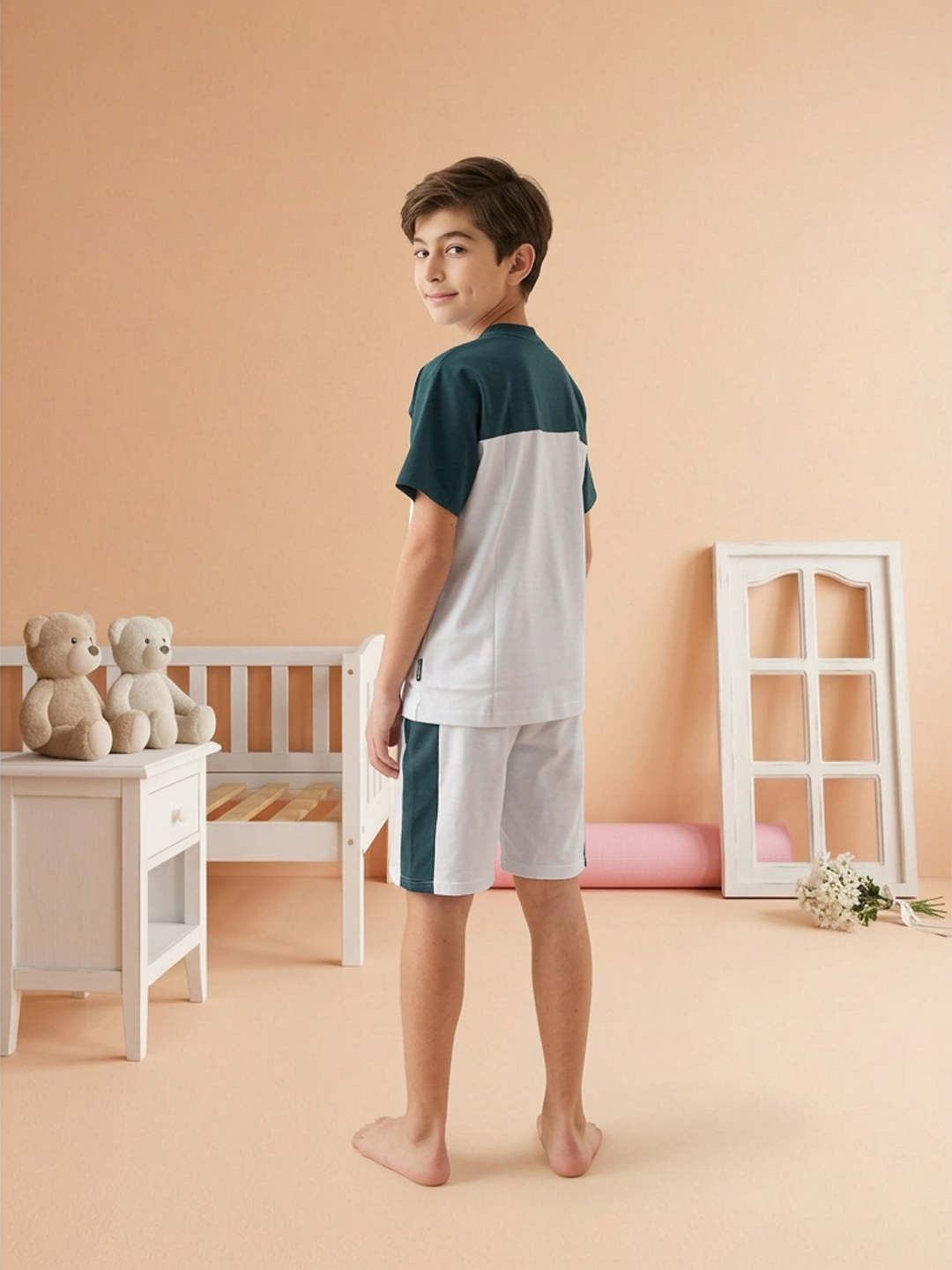 Lil Tomatoes Boys Cotton Night Suits - Bottle Green