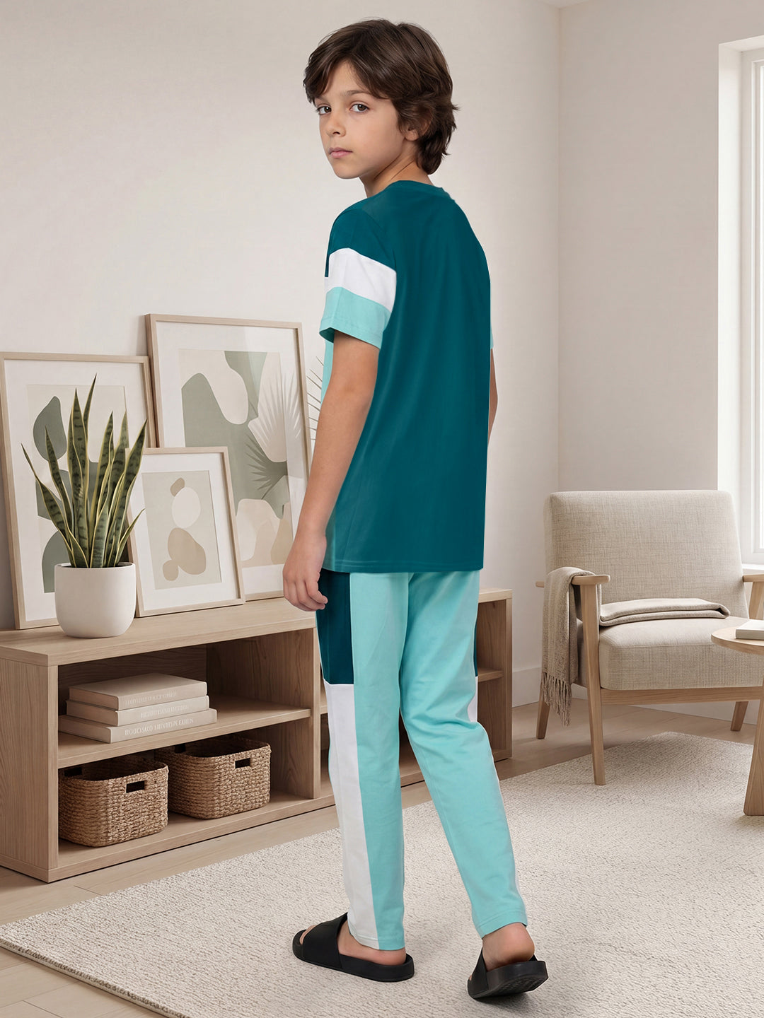 Lil Tomatoes Boys Cotton Night Suits - Teal