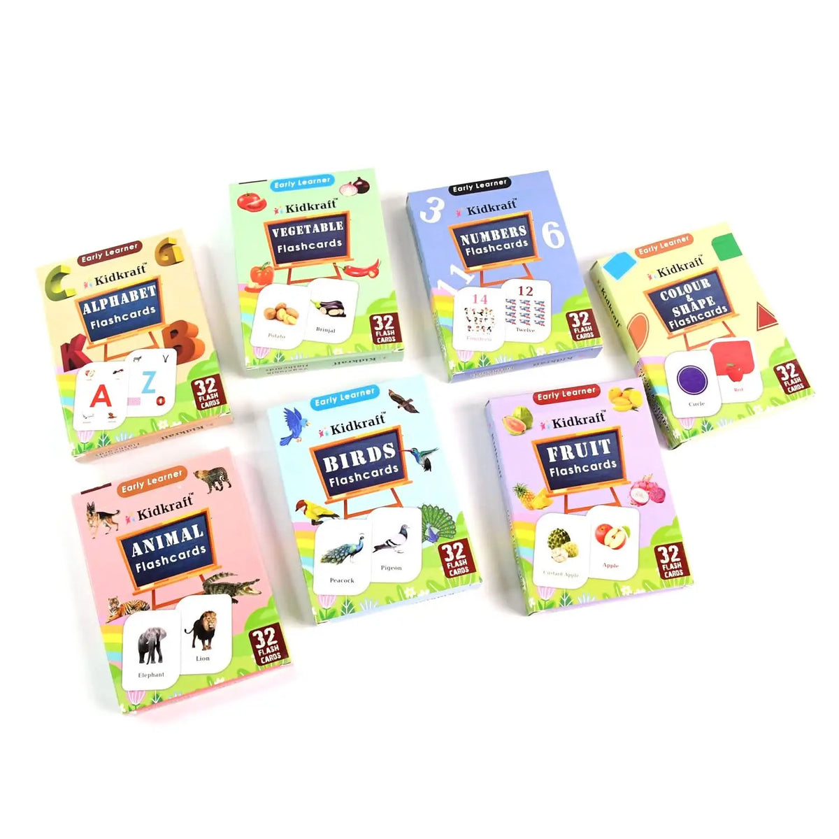 7-in-1 Kidkraft Early Learner Flashcard Combo Set ( 224 Pc Card) HP DD