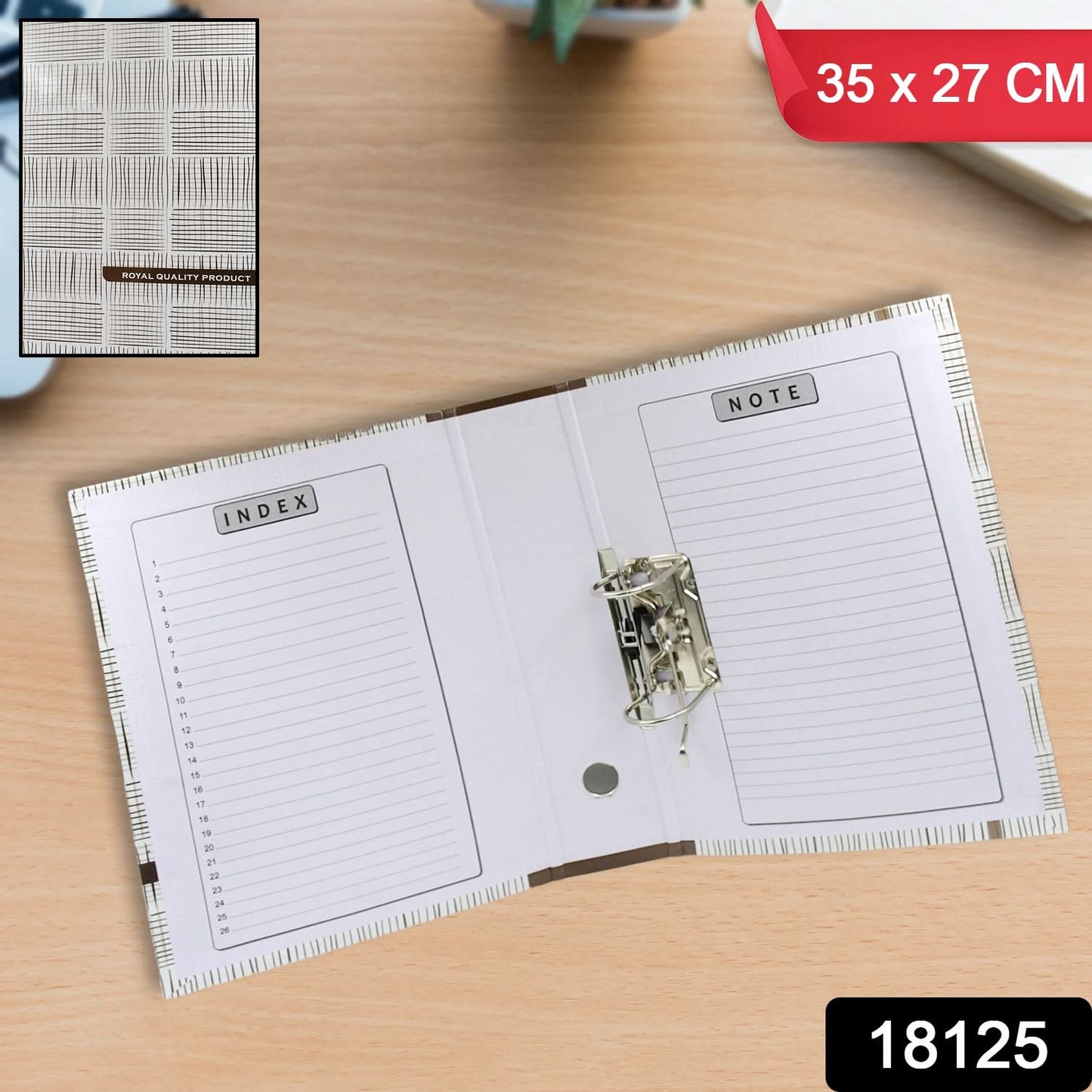 Office Lever Arch Clip Binder File (35×27 cm, Pack of 1, MOQ 4)