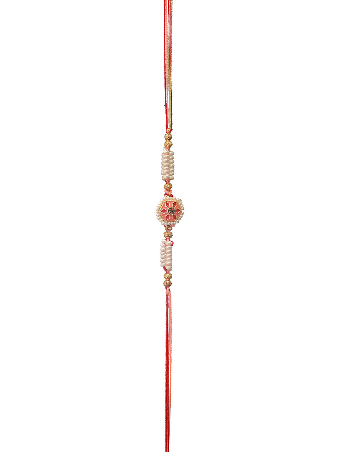 Jazz And Sizzle Set Of 2 Stone Embellished & Enameled Thread Rakhi With Roli Chawal