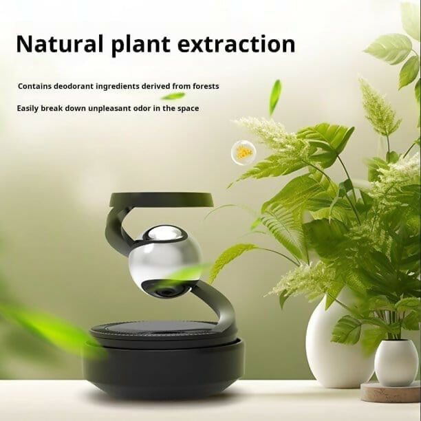 Solar Car Air Freshener Rotating Aromatherapy Perfume Diffuser
