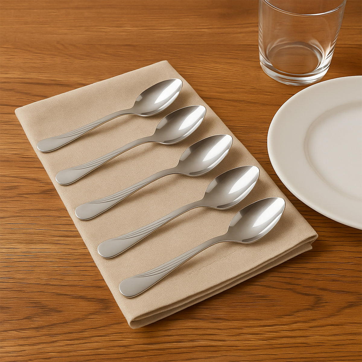 Supermom Diamond Stainless Steel Dining Spoon (6 Pc Set)