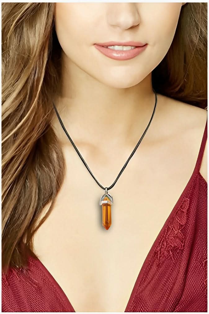 Dual Tone Hexagonal Beads Pendant Necklace Set of 3 pinapes