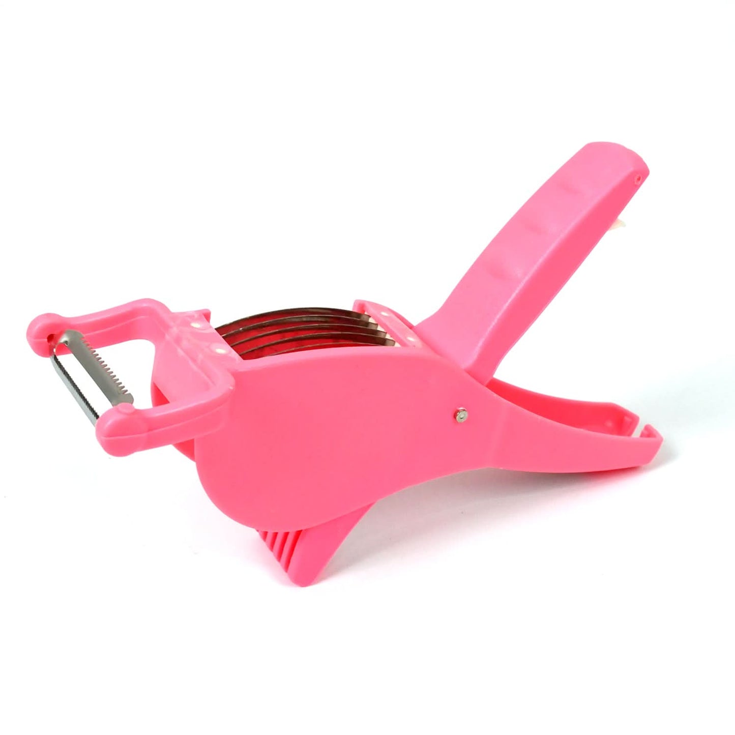 Plastic 2 In 1 Vegetable Fruit Multi Cutter 5 Blade Vegetable Cutter With Peeler (1 Pc Multicolor)